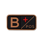 Patch Tático de Tipo Sanguíneo PVC 3D – Identificação de Resposta Rápida