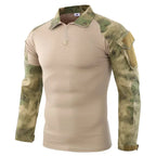 Camiseta Tática Militar Camuflada Masculina – Secagem Rápida