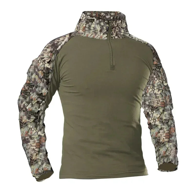 Camiseta Tática Militar Camuflada Masculina – Secagem Rápida