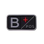 Patch Tático de Tipo Sanguíneo PVC 3D – Identificação de Resposta Rápida