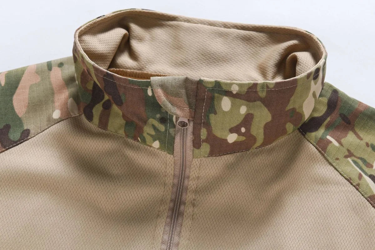 Camisa Tática Militar Camuflada Masculina – Respirável