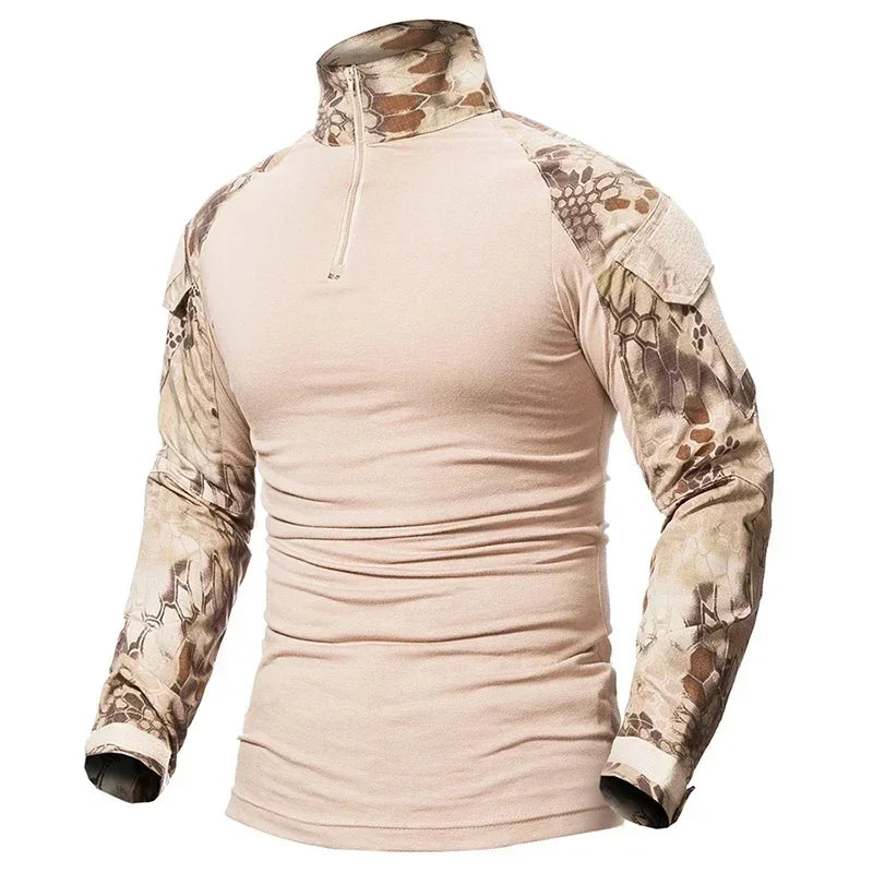 Camiseta Tática Militar Camuflada Masculina – Secagem Rápida
