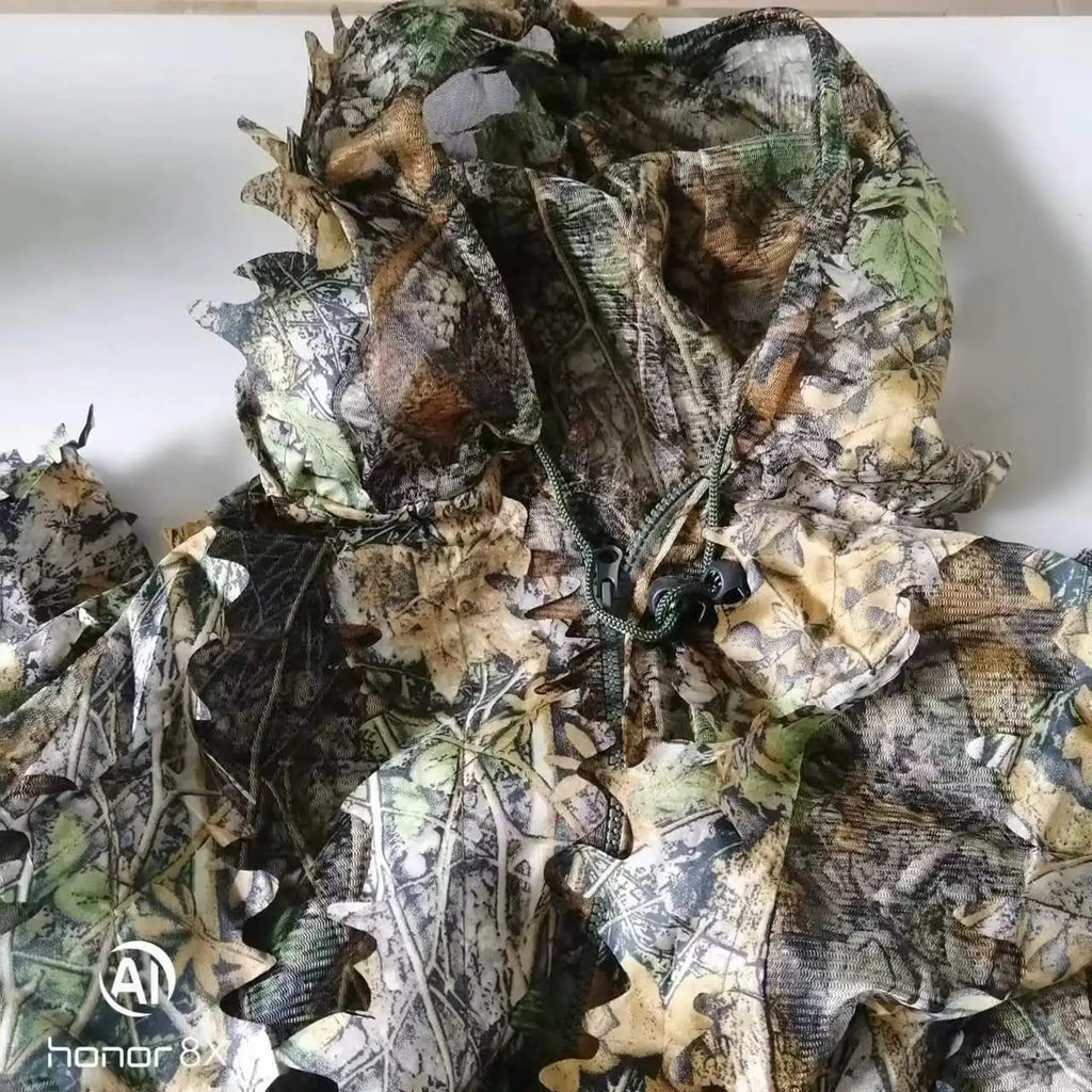 Traje Ghillie 3D Camuflagem de Folhas – Invisibilidade Tática e Profissional