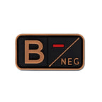 Patch Tático de Tipo Sanguíneo PVC 3D – Identificação de Resposta Rápida