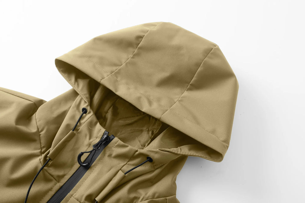 Jaqueta Corta-Vento Masculina Casual – Casaco Longo Respirável