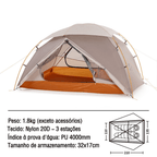 Barraca 20D Nylon 2 Pessoas Ultraleve À Prova D'Água - Naturehike [Camping - Barracas - Barraca] 03 - Barraca 20D Nylon 2 Pessoas Ultraleve À Prova D'Água - Naturehike Pescamping 