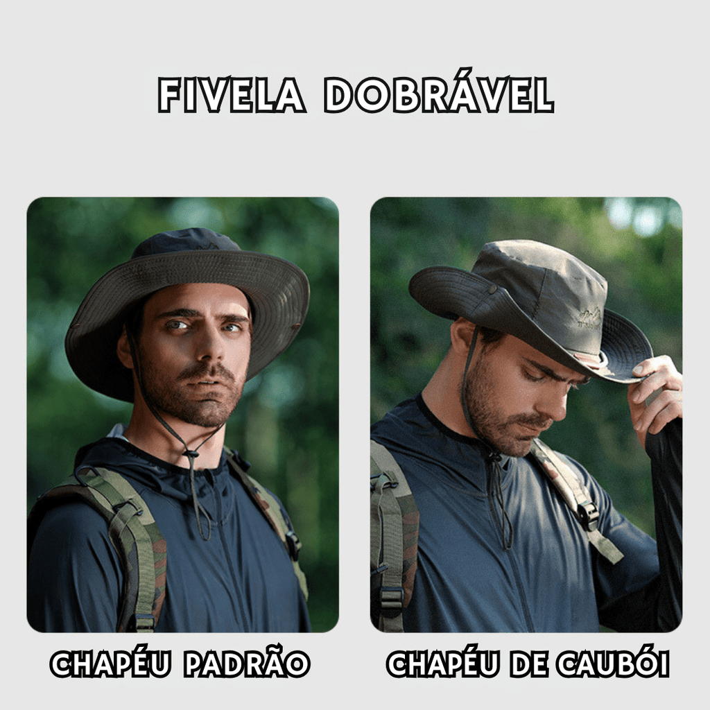 Chapéu Outdoor Impermeável Anti-UV - Travellers [Vestuário - Acessórios - Chapeus] 03 - Chapéu Outdoor Impermeável Anti-UV - Travellers Pescamping 