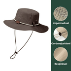 Chapéu Outdoor Impermeável Anti-UV - Travellers [Vestuário - Acessórios - Chapeus] 03 - Chapéu Outdoor Impermeável Anti-UV - Travellers Pescamping Marrom 