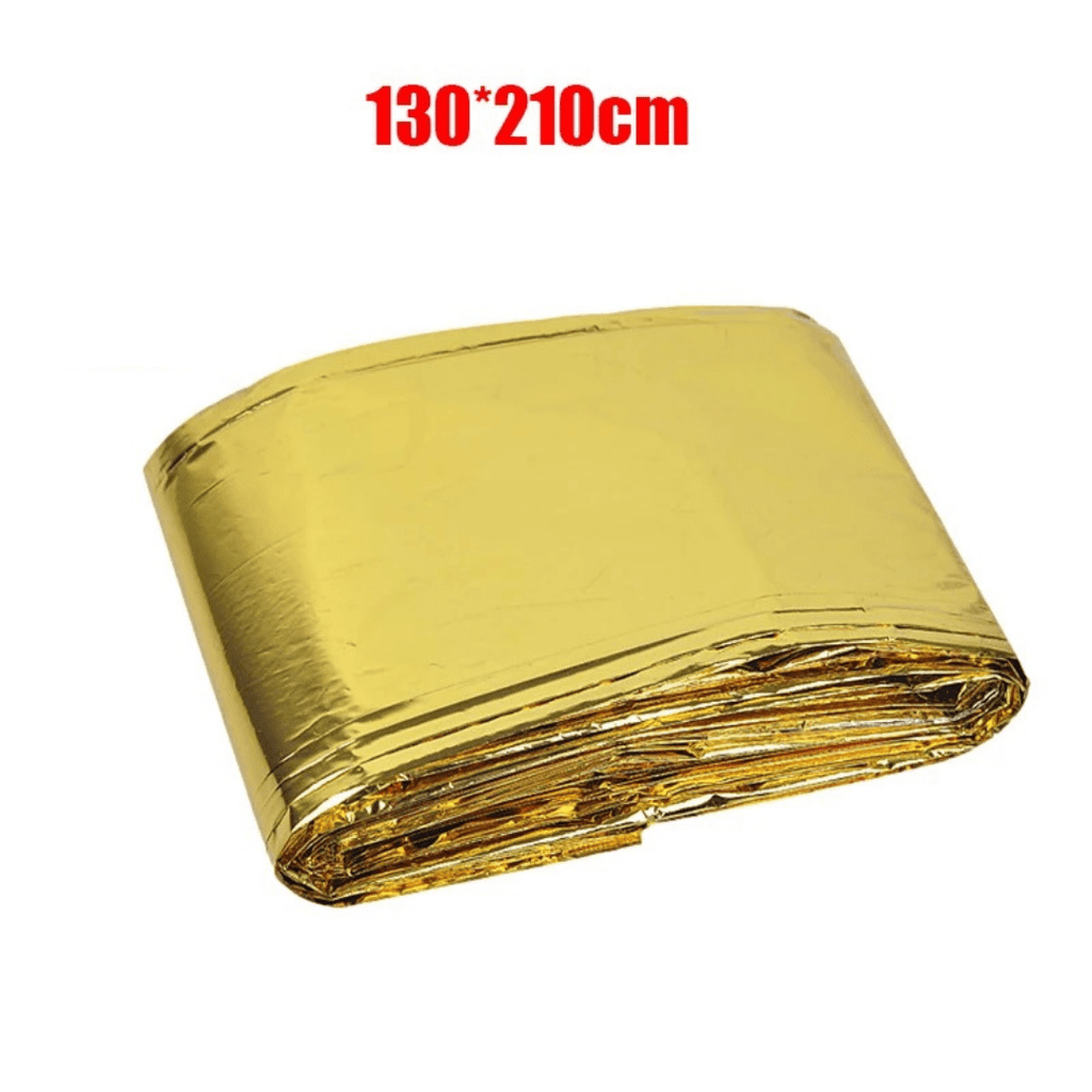 Cobertor térmico de emergência - Survivor [Camping - Acessórios de Camping - Cobertor Térmico] 01 - Cobertor térmico de emergência - Survivor Pescamping Dourado 130x210 