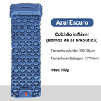 Colchão Inflável Embutido Ultraleve - Pump [Camping - Saco de dormir - Saco de dormir] 03 - Colchão Inflável Embutido Ultraleve - Pump Pescamping Azul Escuro China 