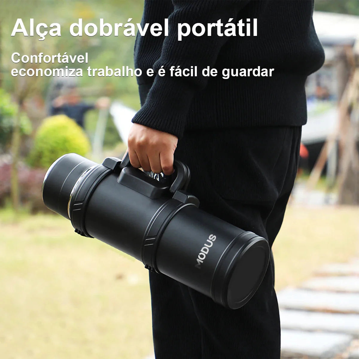 Garrafa térmica de aço inoxidável 2,5l isolada a vácuo outdoor - Modus [Camping - Hidratação - Garrafa Térmica] 03 - Garrafa térmica de aço inoxidável 2,5l isolada a vácuo outdoor - Modus Pescamping 