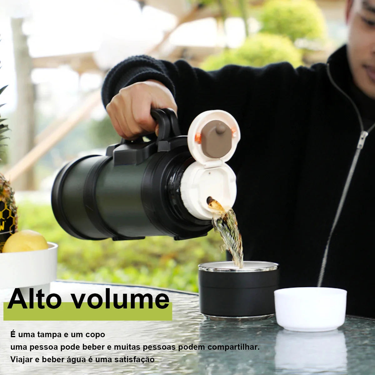 Garrafa térmica de aço inoxidável 2,5l isolada a vácuo outdoor - Modus [Camping - Hidratação - Garrafa Térmica] 03 - Garrafa térmica de aço inoxidável 2,5l isolada a vácuo outdoor - Modus Pescamping 