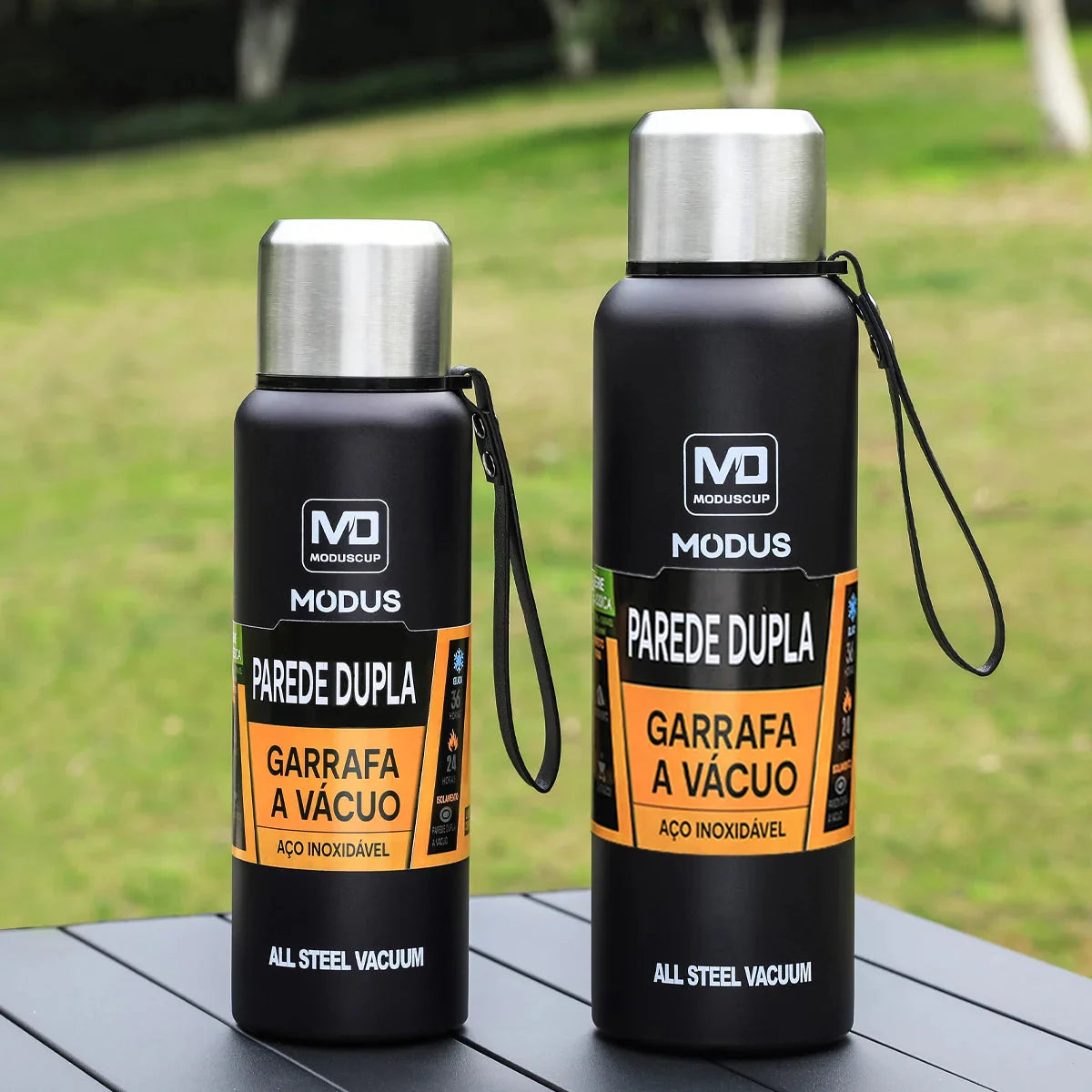 Garrafa térmica portátil de aço inoxidável 1000/1500ml outdoor - Modus [Camping - Hidratação - Garrafa Térmica] 01 - Garrafa térmica portátil de aço inoxidável 1000/1500ml outdoor - Modus Pescamping 