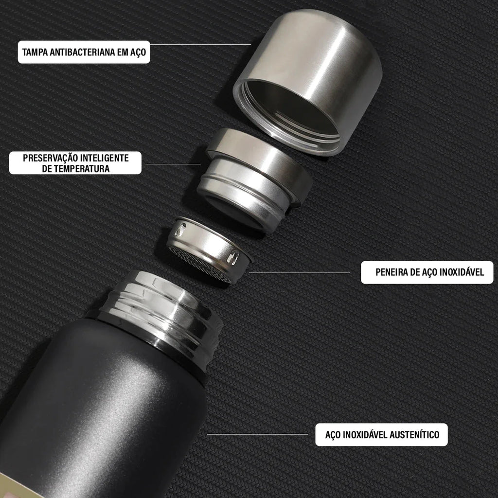 Garrafa térmica portátil de aço inoxidável 1000/1500ml outdoor - Modus [Camping - Hidratação - Garrafa Térmica] 01 - Garrafa térmica portátil de aço inoxidável 1000/1500ml outdoor - Modus Pescamping 