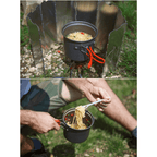Kit Panelas de Acampamento 4 em 1 - PotSet [Camping - Cozinha - Panelas] 01 - Kit Panelas de Acampamento Pescamping 