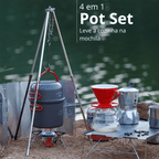 Kit Panelas de Acampamento - PotSet [Camping - Cozinha - Panelas] 01 - Kit Panelas de Acampamento Pescamping 