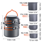 Kit Panelas de Acampamento - PotSet [Camping - Cozinha - Panelas] 01 - Kit Panelas de Acampamento Pescamping 