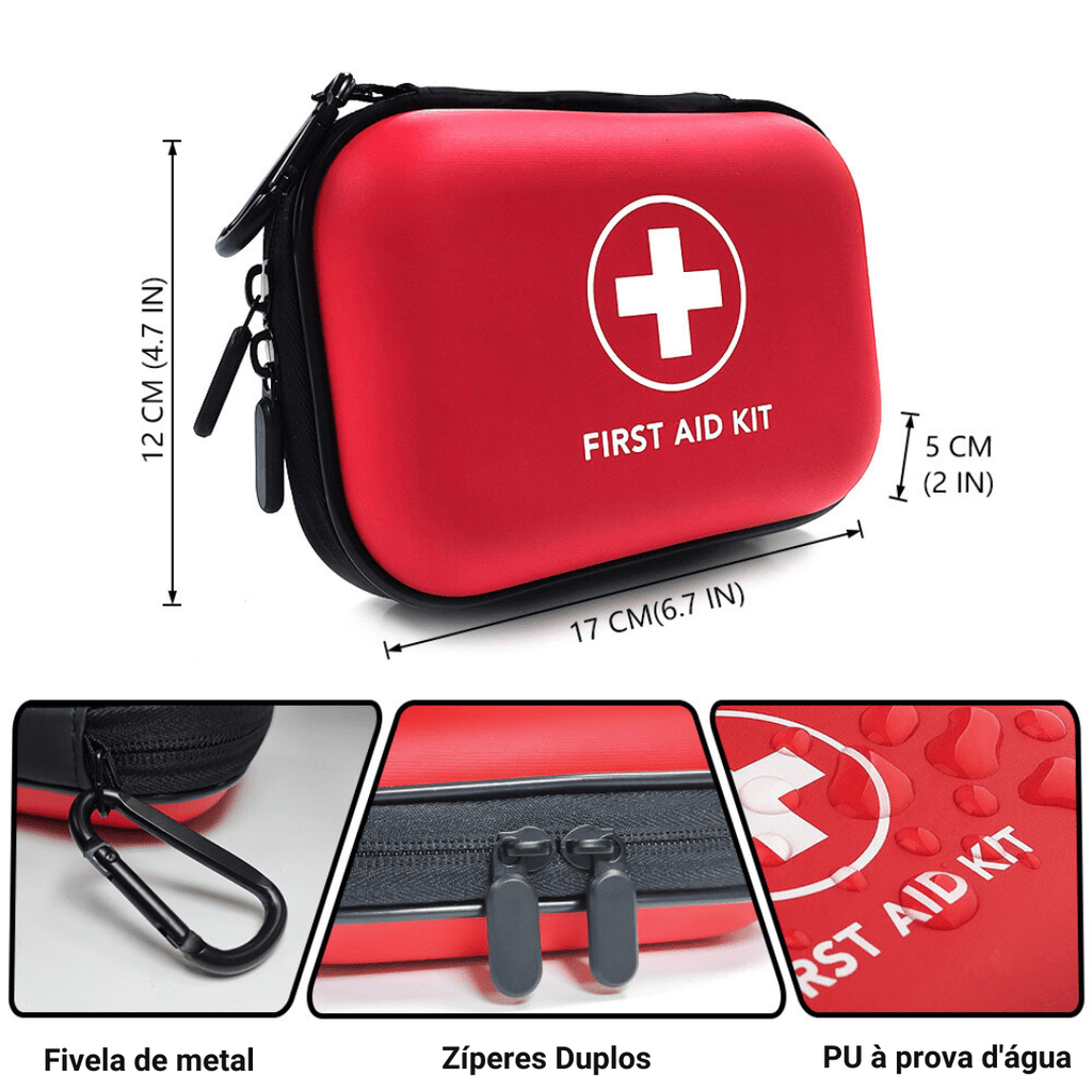 Kit Portátil de Primeiros Socorros Médicos Outdoor 91pçs - Survival [Camping - Acessórios - Kit Primeiros Socorros] 01 - Kit Portátil de Primeiros Socorros Médicos Outdoor 91pçs - Survival Pescamping 