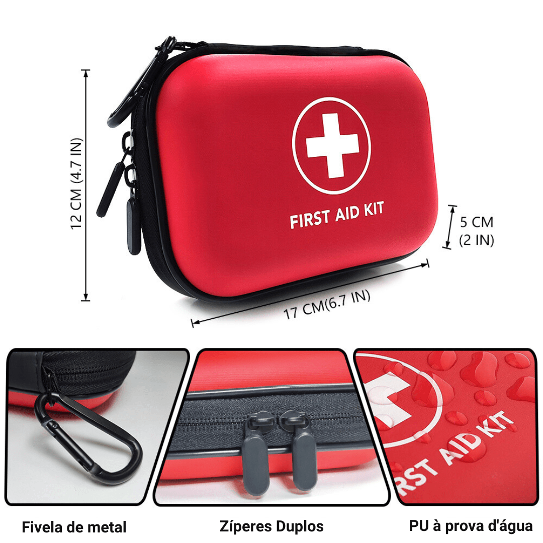 Kit Portátil de Primeiros Socorros Médicos Outdoor 91pçs - Survival [Camping - Acessórios - Kit Primeiros Socorros] 01 - Kit Portátil de Primeiros Socorros Médicos Outdoor 91pçs - Survival Pescamping 