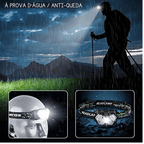 Lanterna de Cabeça Impermeável com Sensor - Headlamp [Camping - Iluminação - Lanternas] 02 - Lanterna de Cabeça Impermeável com Sensor - Headlamp Pescamping 