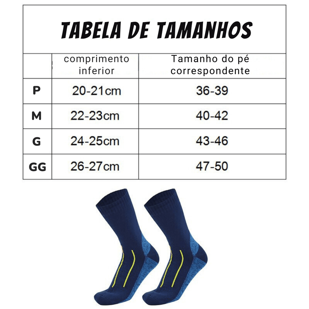 Meias Outdoor Impermeáveis Respiráveis - Socks [Vestuário - Acessórios - Meias] 01 - Meias Outdoor Impermeáveis Respiráveis - Socks Pescamping 