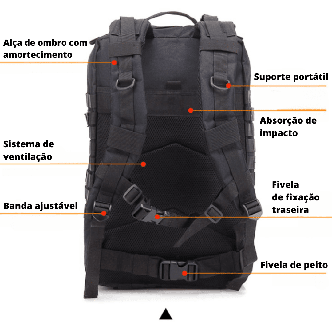 Mochila Tática Militar - Elite [Camping - Mochilas e Bags - Mochilas] 05 - Mochila Tática Militar 50L /25L Pescamping 