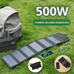 Placa Solar Portátil 500W - Fold [Camiping - Acessórios de Camping - Acessórios] 01 - Placa Solar Portátil 500W - Fold Pescamping 