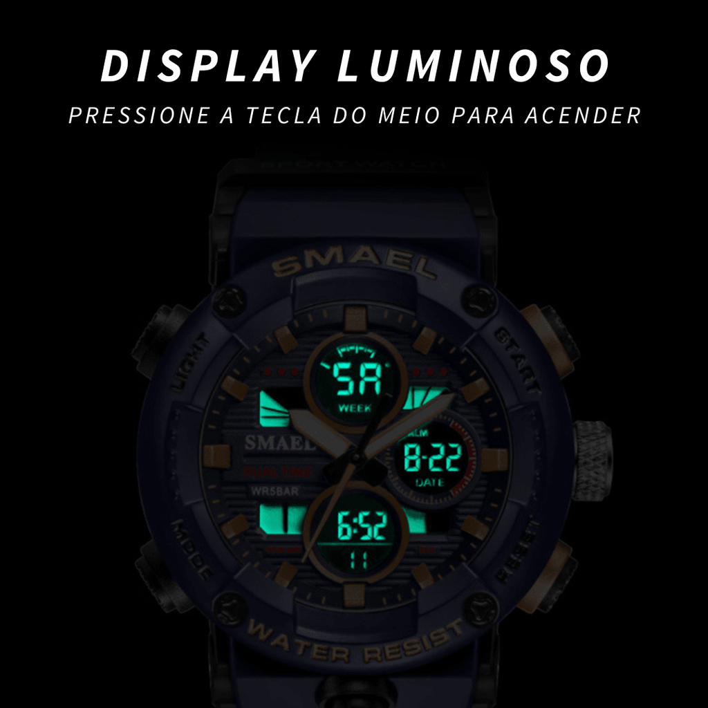Relógio Impermeável - Adventure [Vestuário - Acessórios - Relógios] 01 - Relógio Masculino Impermeável Pescamping 