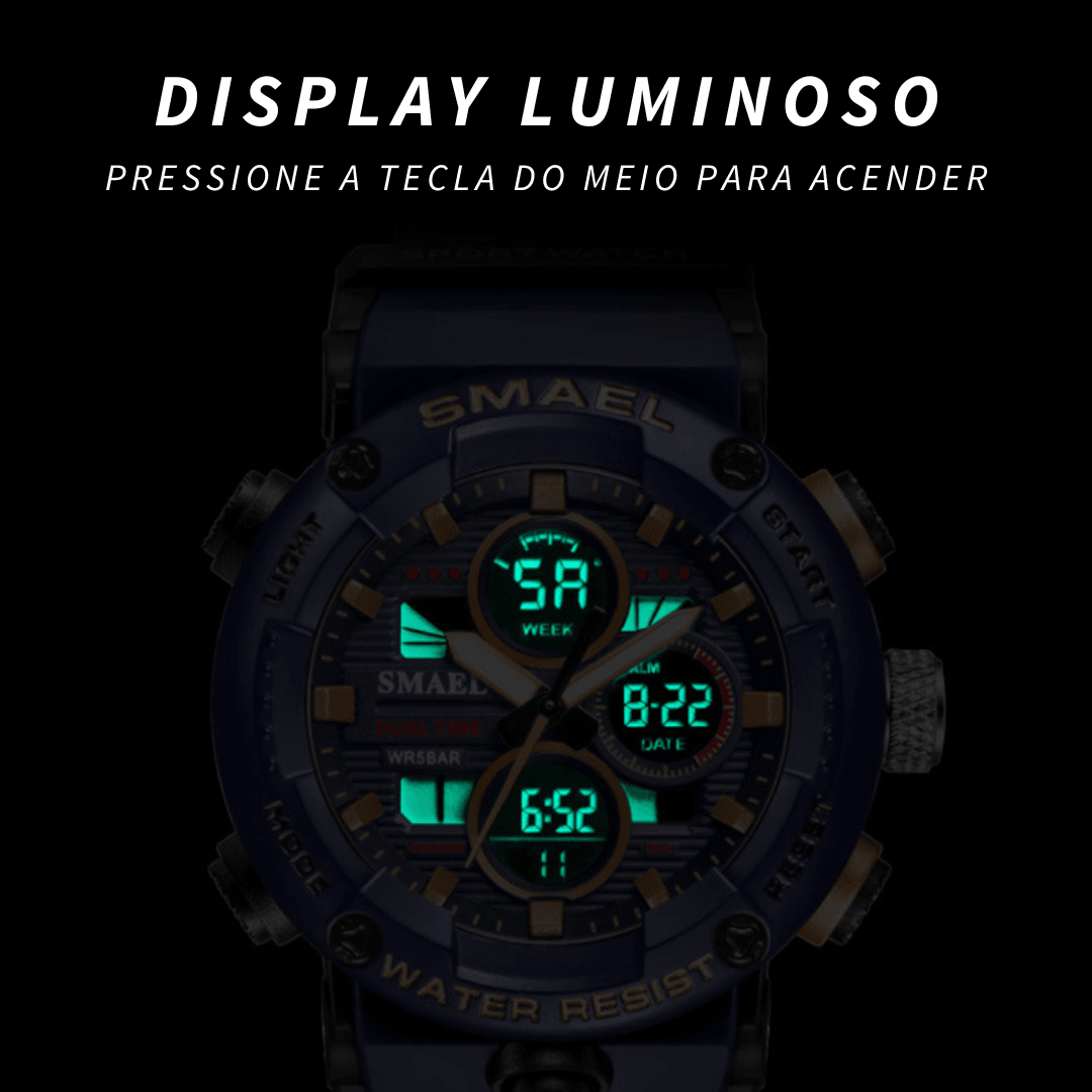 Relógio Impermeável - Adventure [Vestuário - Acessórios - Relógios] 01 - Relógio Masculino Impermeável Pescamping 