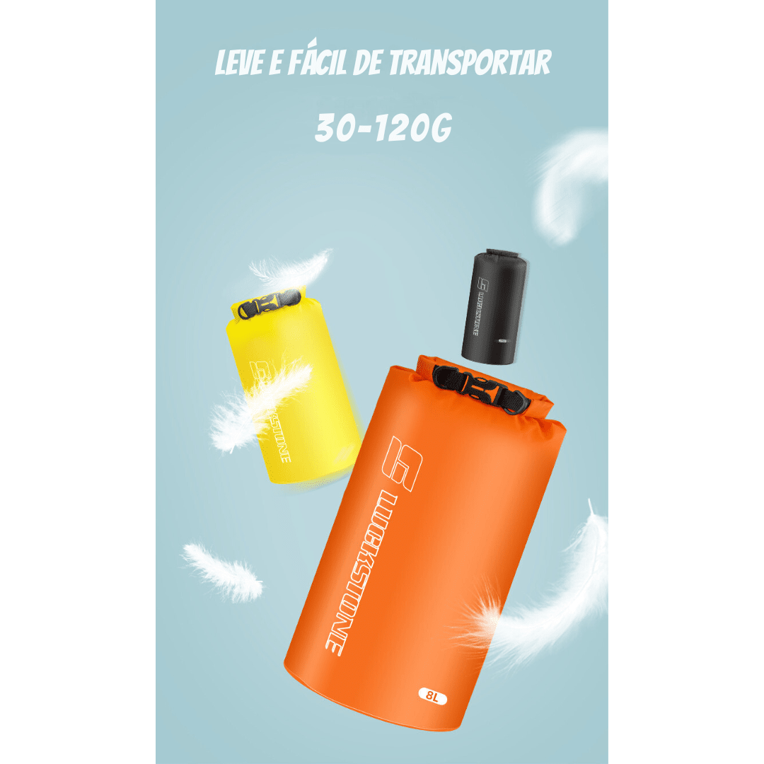Saco Estanque Impermeável Ultraleve 3/5/8/12/15/25/35/75L - Luckstone [Camping - Acessórios - Saco Estanque] 01 - Saco Estanque Impermeável Ultraleve 3/5/8/12/15/25/35/75L - Luckstone Pescamping 