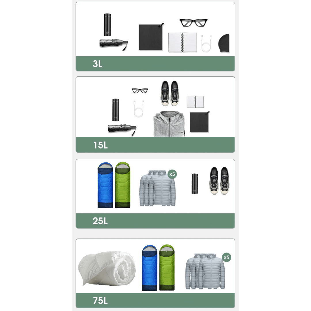 Saco Estanque Impermeável Ultraleve 3/5/8/12/15/25/35/75L - Luckstone [Camping - Acessórios - Saco Estanque] 01 - Saco Estanque Impermeável Ultraleve 3/5/8/12/15/25/35/75L - Luckstone Pescamping 